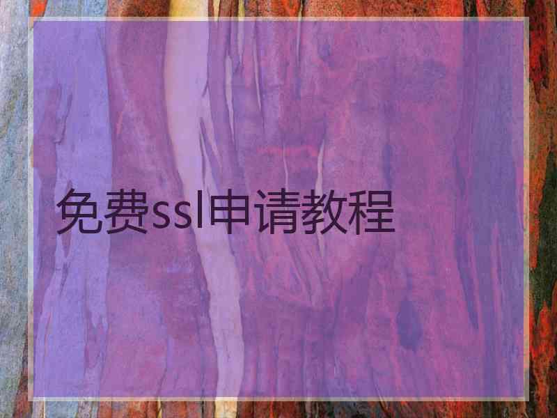 免费ssl申请教程
