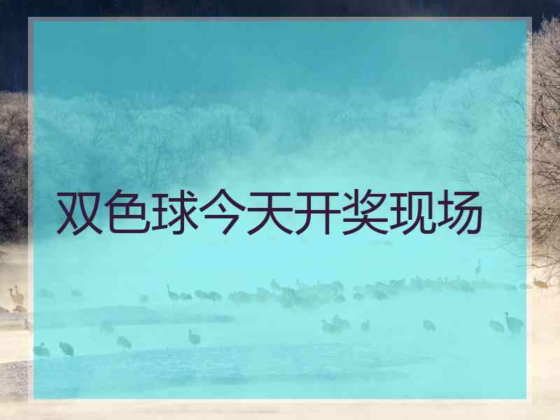 双色球今天开奖现场