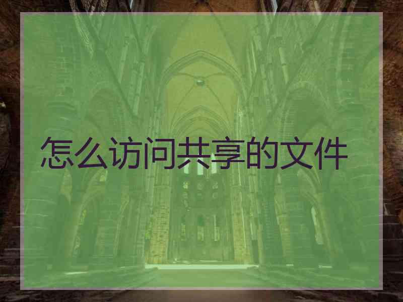 怎么访问共享的文件