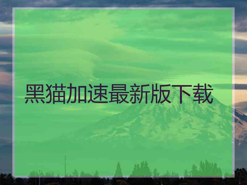 黑猫加速最新版下载