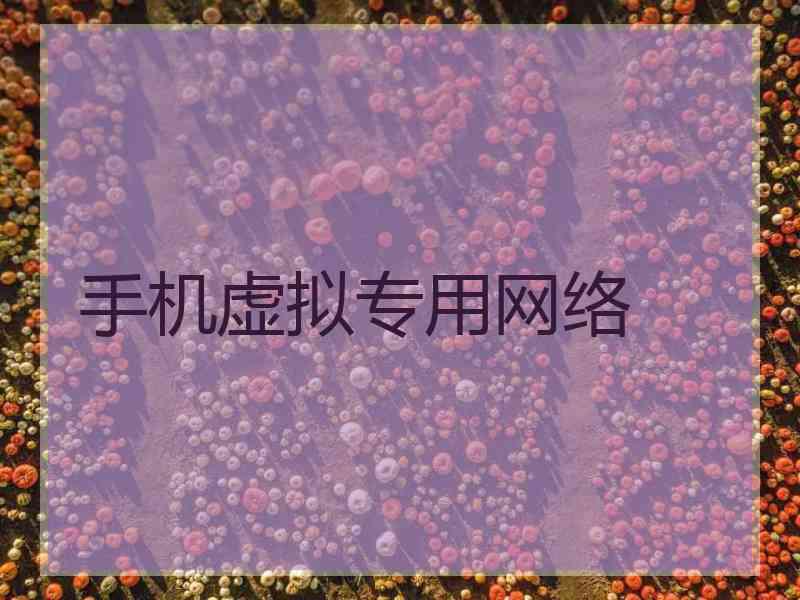 手机虚拟专用网络