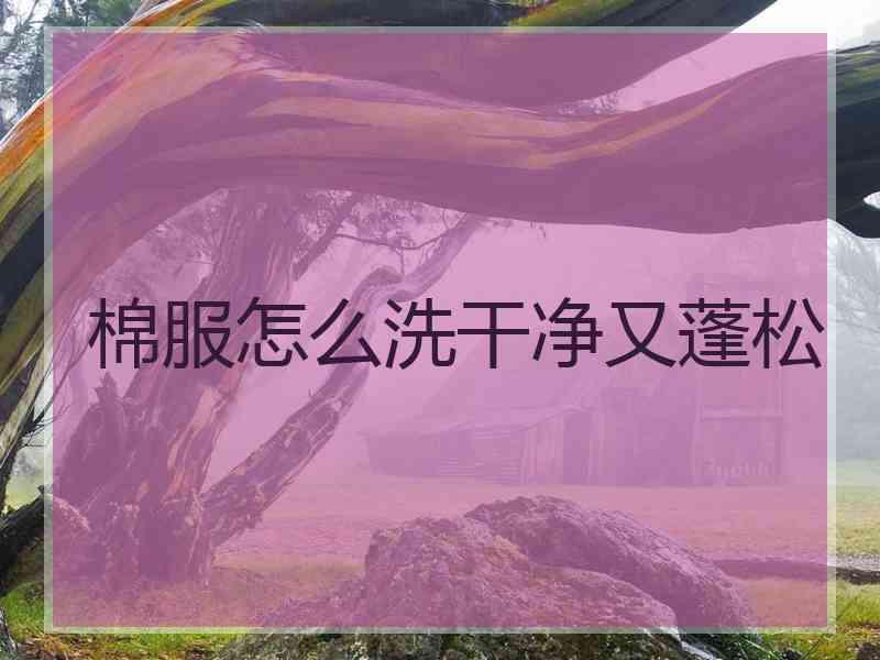 棉服怎么洗干净又蓬松