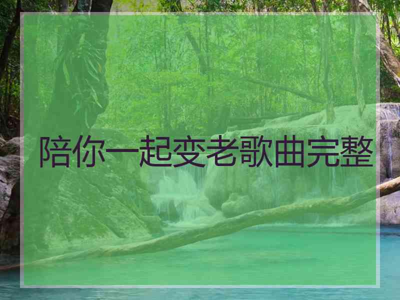 陪你一起变老歌曲完整