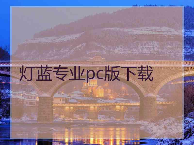 灯蓝专业pc版下载