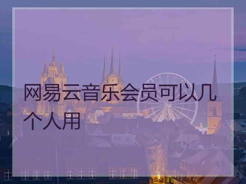 网易云音乐会员可以几个人用
