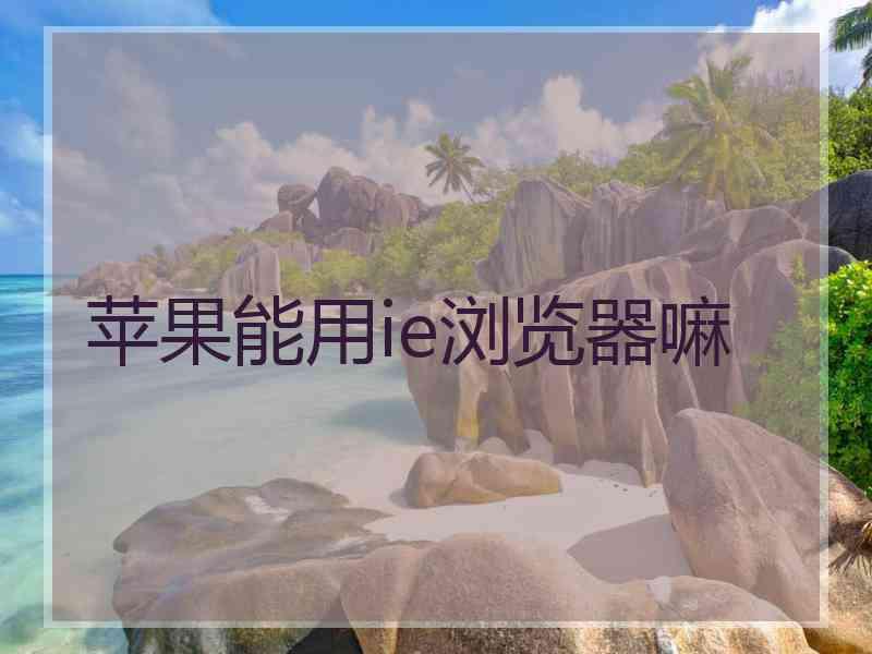 苹果能用ie浏览器嘛