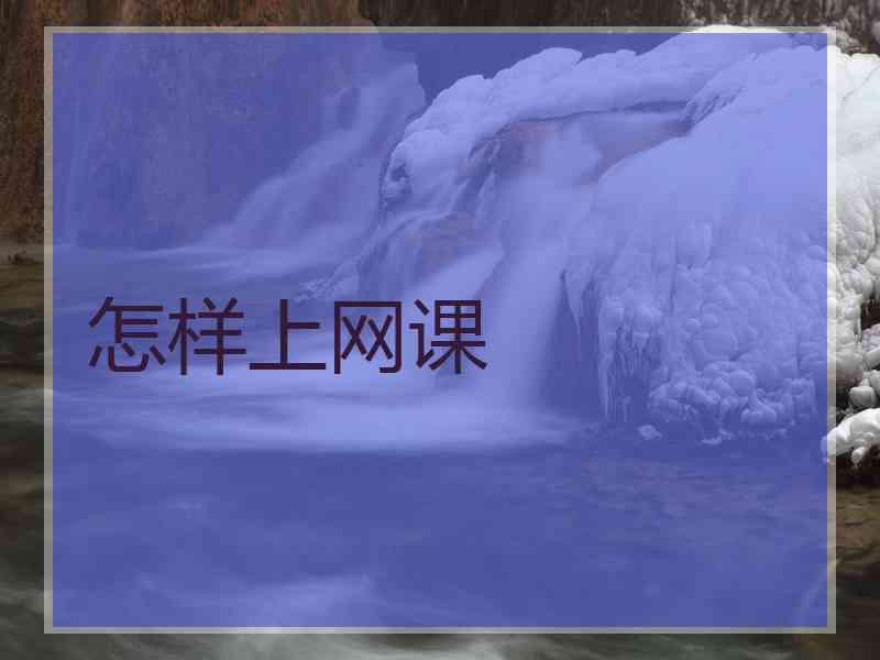 怎样上网课