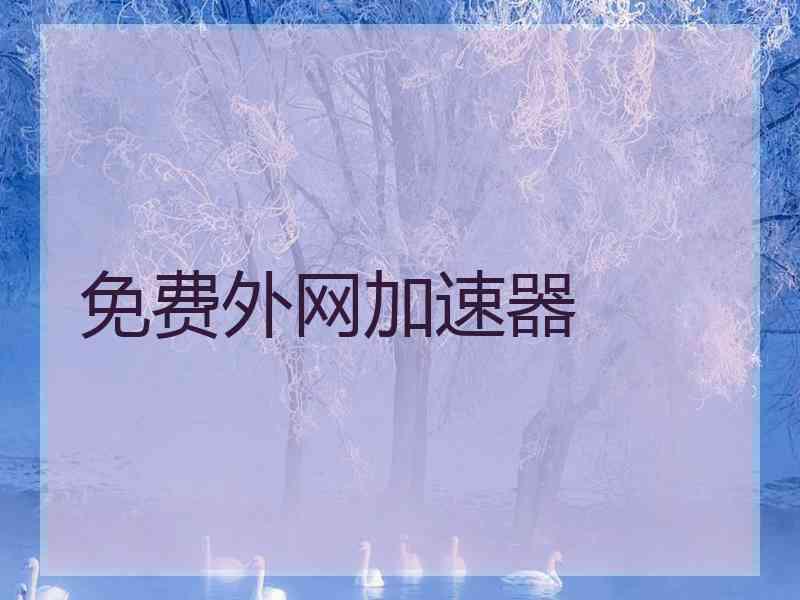 免费外网加速器