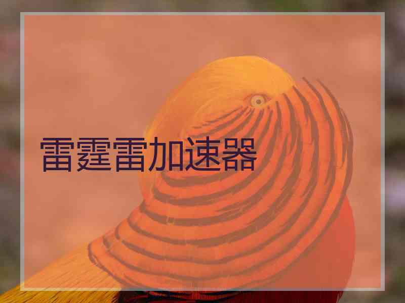 雷霆雷加速器