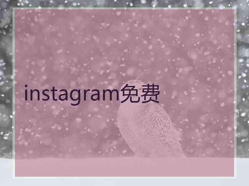 instagram免费