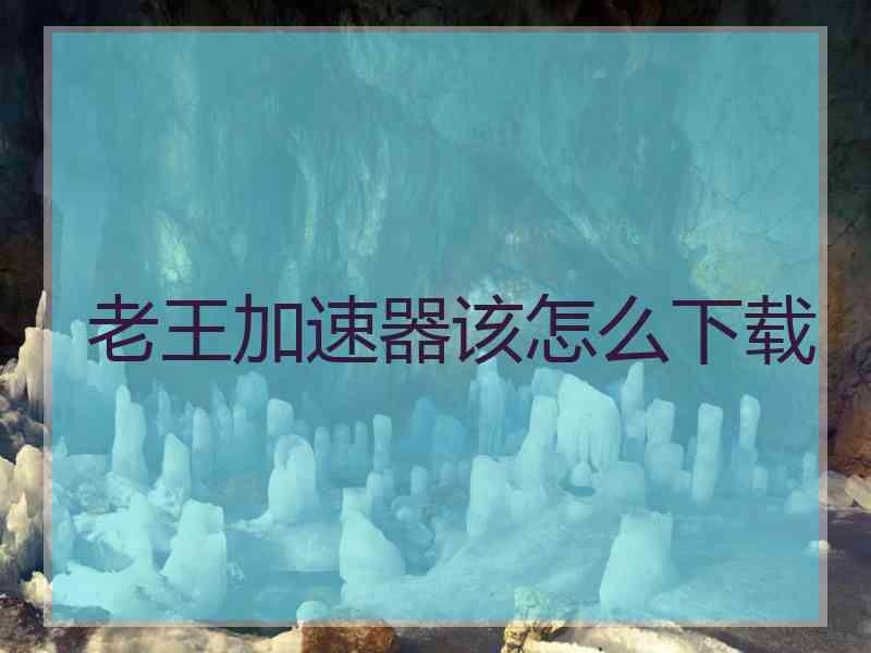 老王加速器该怎么下载