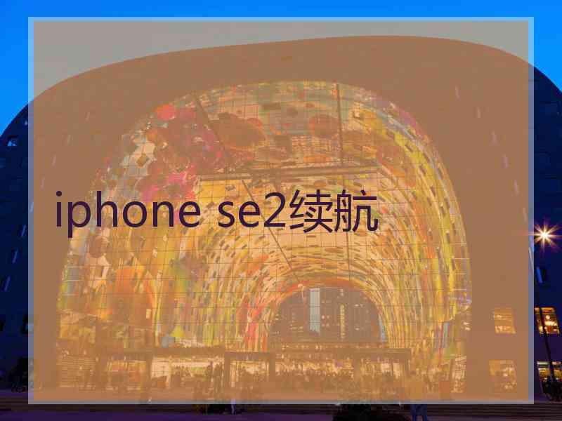 iphone se2续航