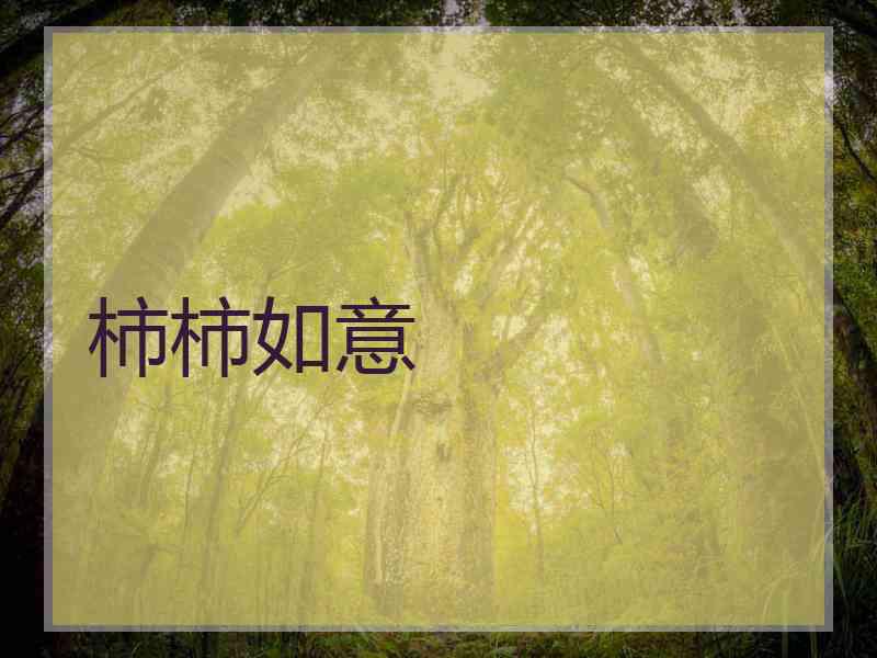 柿柿如意