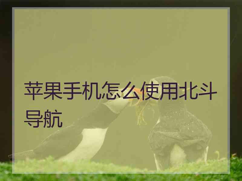 苹果手机怎么使用北斗导航