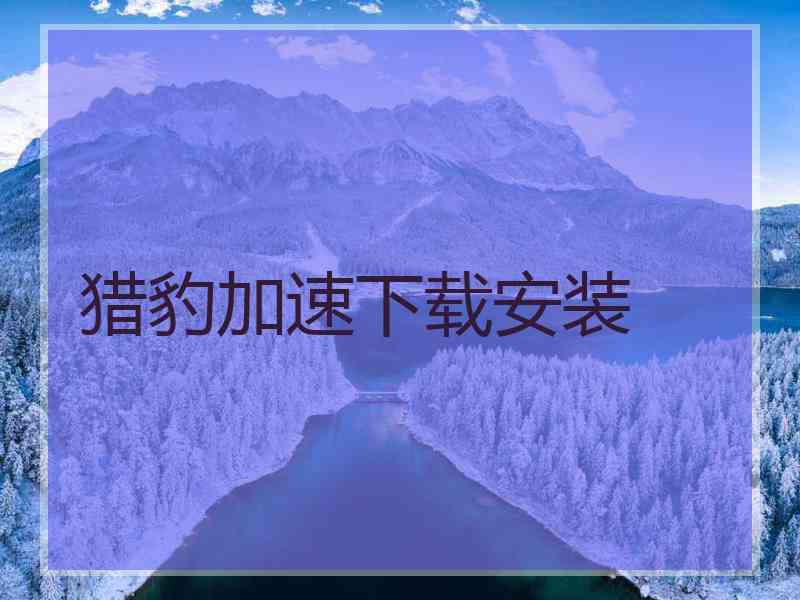 猎豹加速下载安装