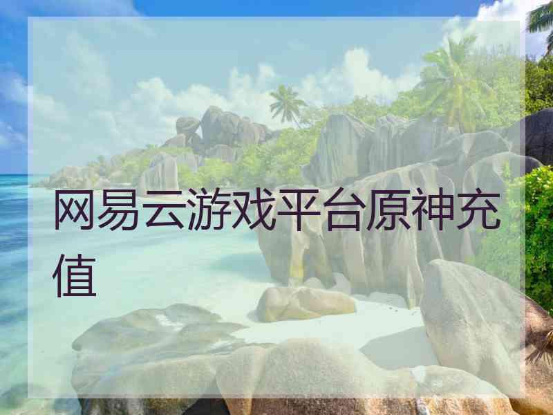 网易云游戏平台原神充值