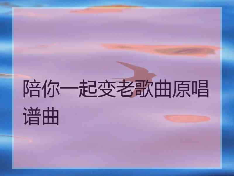陪你一起变老歌曲原唱谱曲